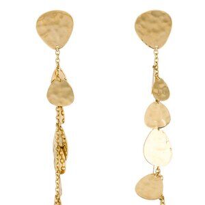 IPPOLITA 18K YELLOW GOLD 750 HAMMERED DROP DANGLE EARRINGS